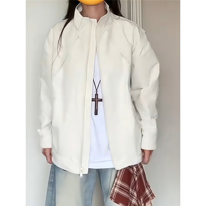 常规潮流原宿时尚慵懒宽松型新款美式皮夹克痞帅高级感拉链,男装夹克,星座506A