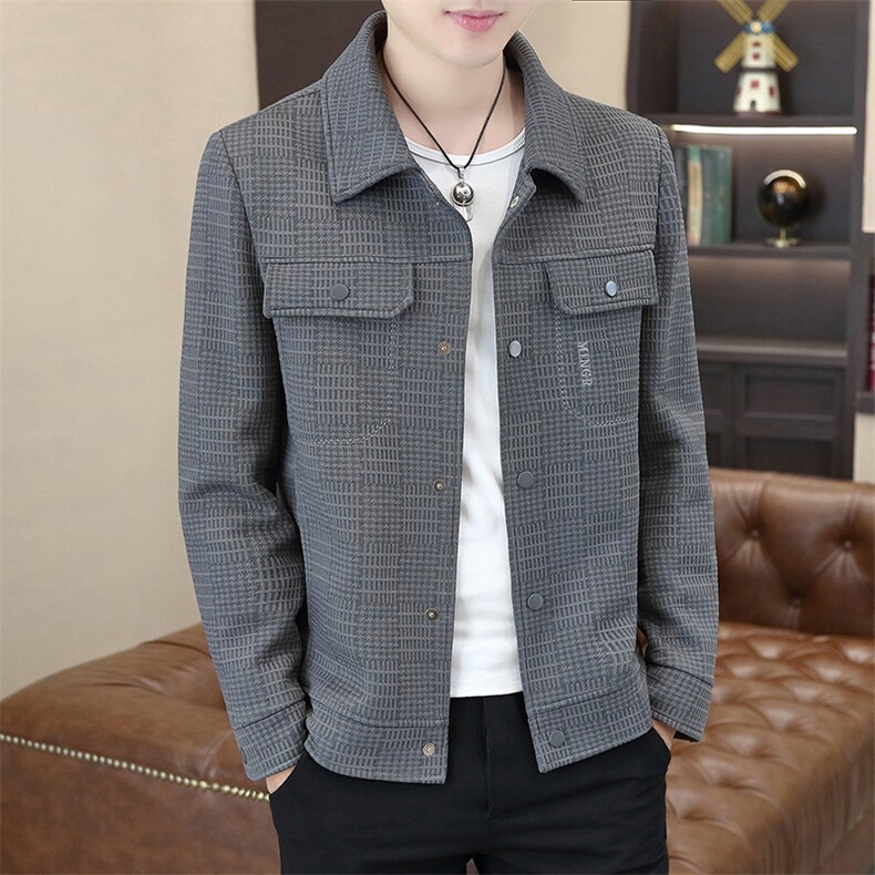 秋季高品质男式翻领夹克外套型男休闲百搭青年外套男N7903-P110,男装夹克,星座310B-3