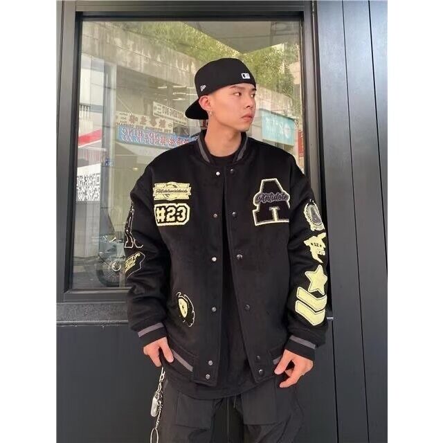 W10584-P65网图现货时尚刺绣百搭棒球服夹克外套,男装夹克,星座1608