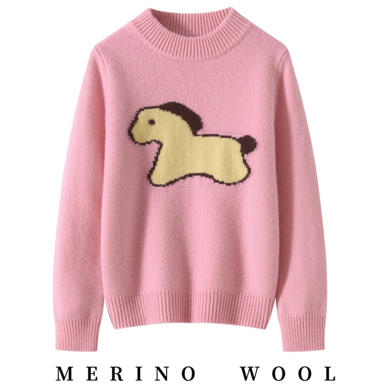 男女通用长袖时尚舒适儿童，童装儿童羊毛衫，牧戎奢羊绒