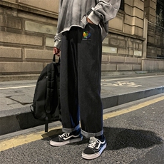 NK44101-P38直筒牛仔裤男士大码宽松九分裤男休闲长裤子男，男装休闲裤，电商A040