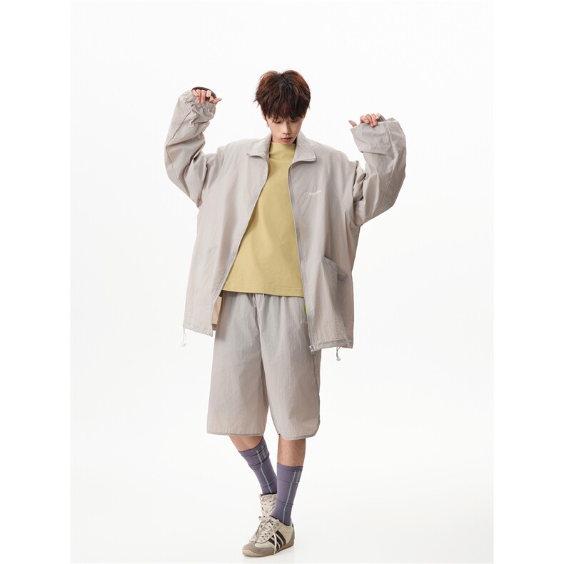 8XL-M特大码冰丝防晒服短裤套装男户外防晒衣运动外套潮TZ102P65,男装牛仔裤,电商D206-1