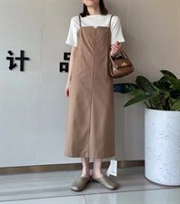 现货夏季新款吊带裙，女装背心吊带，歆座 XINZUO