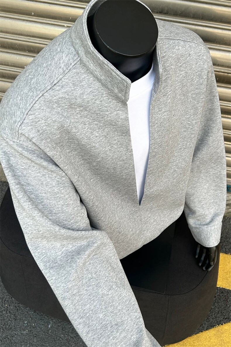 网图秋装美式层次感假两件立领卫衣男TX222Y-P60卫裤TX222K-P48,男装休闲裤,电商C213(原B265)