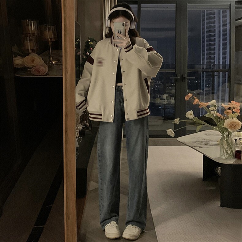 潮春装新款小众学院风刺绣棒球服外套夹克C768-110,男装夹克,星座911-2(原星座613-2）