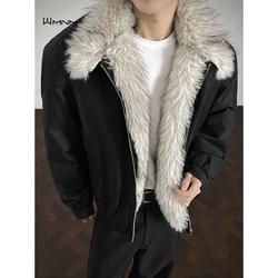 网络图现货  美式复古座山雕貂毛高级感棉服J8892-P95图片