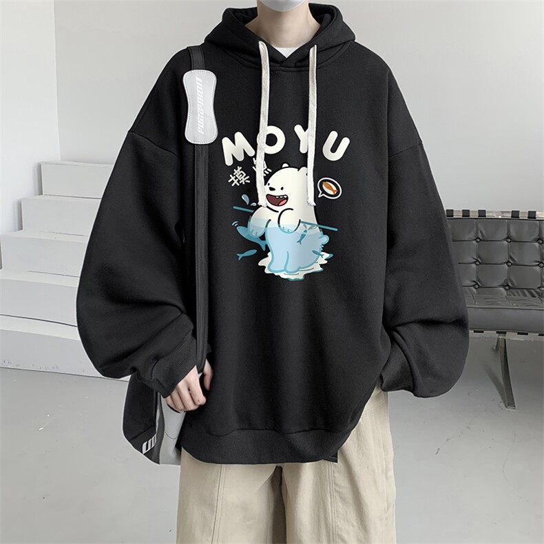 连帽卫衣男大码胖子帽衫大号运动服WY2414-P35图片