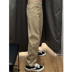 美式复古卡其色牛仔裤男款夏季cleanfit工装伐木裤子直筒宽松长裤，男装牛仔裤，星座807-3