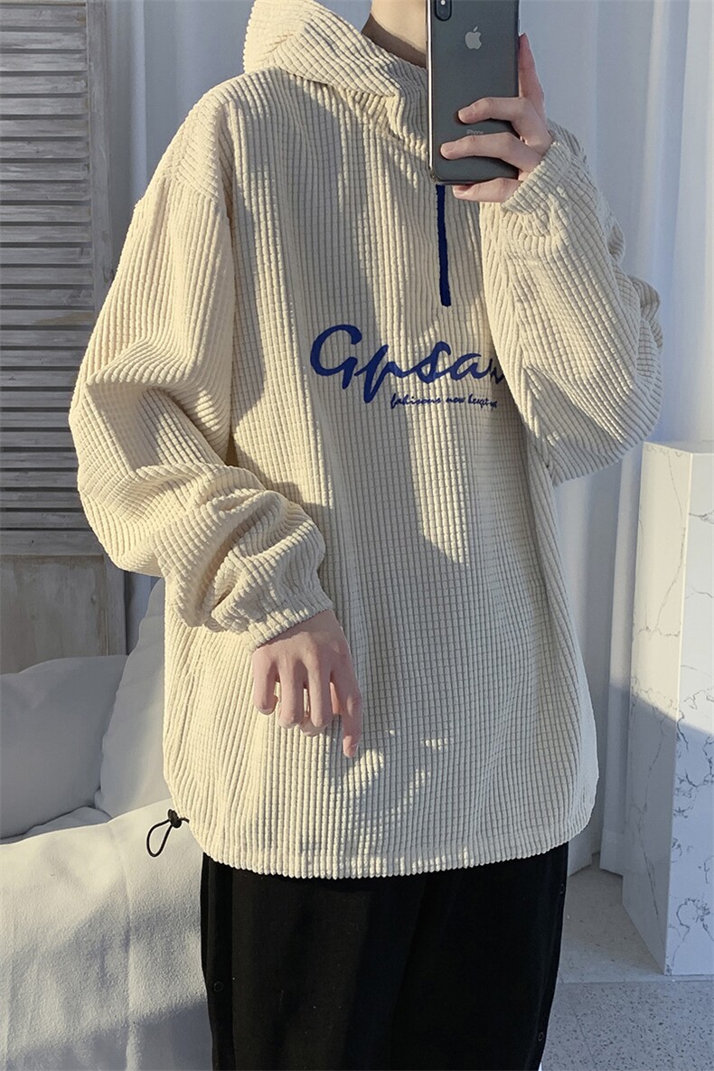 2026春款半拉链连帽卫衣男A189P50,男装卫衣,电商A309