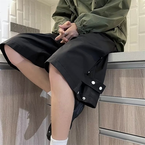 男春夏纯色潮流新款青春流行五分裤春秋宽松型GDK17P28图片