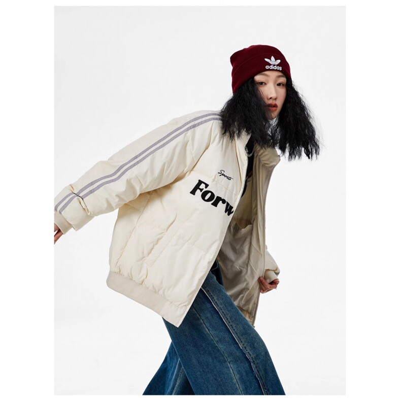 网络图现货潮牌立领刺绣条纹加厚宽松保暖面包服外套JM8090-P85,男装棉衣,星座715-7