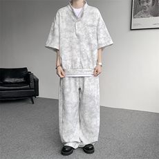 可拆开卖！立领POLO衫短袖t恤套装男生休闲运动青少年搭配帅气夏，男装T恤，电商B312