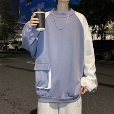 2021秋冬季情侣港风加绒卫衣男宽松圆领休闲大码潮牌长袖P50，男装卫衣，星座410-6（原星座1304-1）