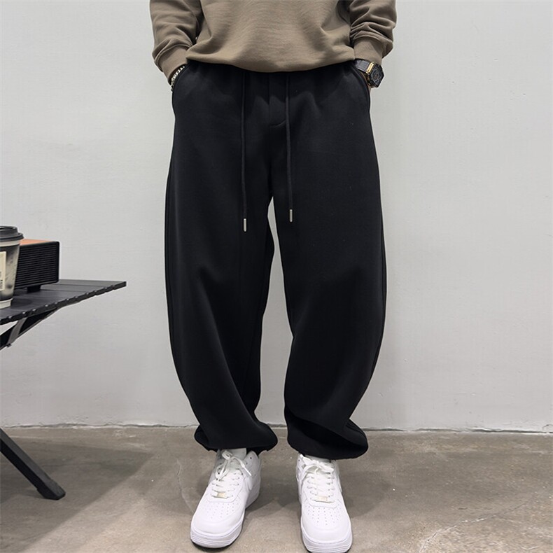 春秋痞帅弯刀潮牌简约宽松哈伦卫裤美式立体裁剪运动裤男507P80,男装休闲裤,电商B332-1
