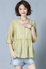 优雅时尚潮流2025年夏季纯色蕾丝衫/雪纺衫圆领个性气质，女装蕾丝衫/雪纺衫，风姿绰