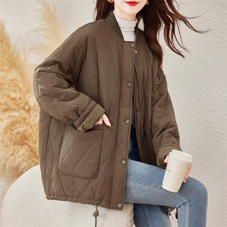 2024冬季新款时尚潮流女装棉服宽松显瘦保暖外套,女装棉衣/棉服,姿萝菲