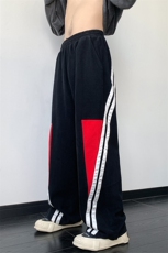 美式复古街舞运动裤男垂感休闲阔腿裤拖地裤子XZ514-2-K1558-P63，女装休闲裤，星座514-2(原B239)