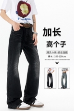 现货加长高个子裤子男款牛仔裤直筒阔腿裤188cm115微喇裤KZ039P60，男装牛仔裤，电商B312