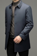 2023冬季新款男装中长款羽绒服中青年白鸭绒内胆上衣保暖休闲外套，男装羽绒服，电商B212（原钱塘6029）