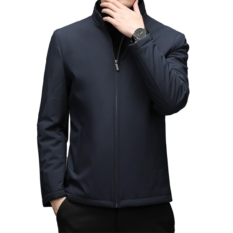 棉服男士中年商务休闲冬季新款加厚立领纯色外套男装保暖棉衣,男装棉衣,电商B212（原钱塘6029）