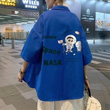 ！夏款港风冰丝衬衣男黑寸衫男白短袖衬衫男DXC290-P30，男装衬衫，电商B371