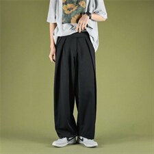 拖地休闲裤2021夏季新款显瘦西裤高腰阔腿垂感直筒长裤K1233-P35，男装休闲裤，星座512-4