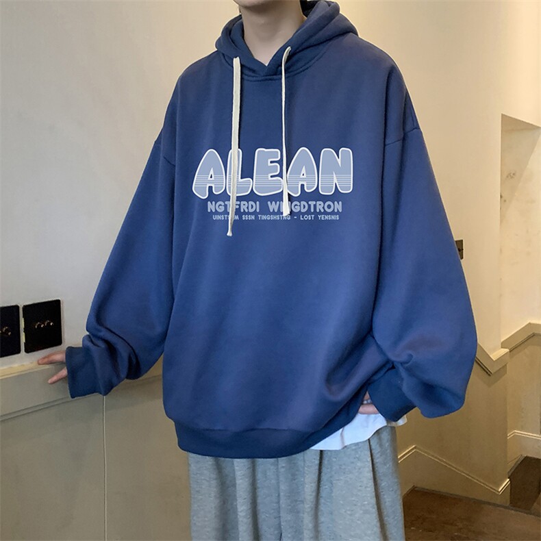 纯棉连帽卫衣男大码运动帽衫宽松薄WY2291-P35,男装卫衣,电商A040