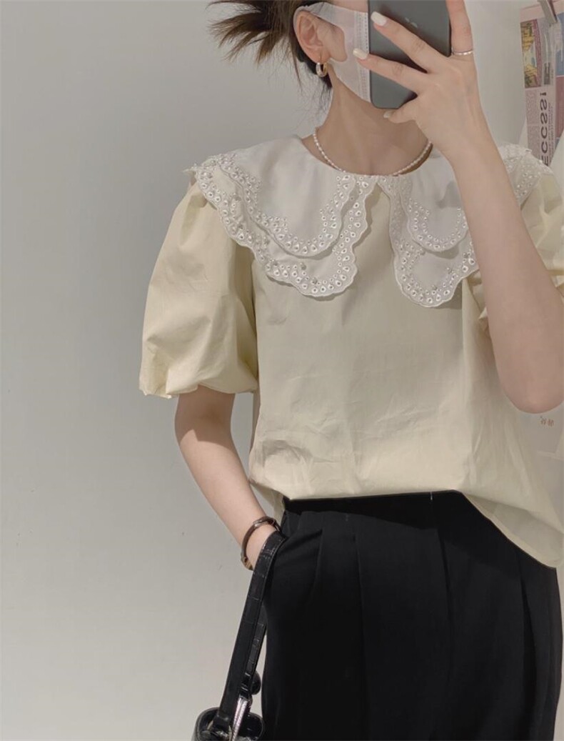 娃娃领小衫，其它，驿谷