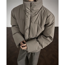 冬季clean立领棉服中性加厚PU皮短款棉衣HZ8810-特P72不议价，男装棉衣，星座610B-1