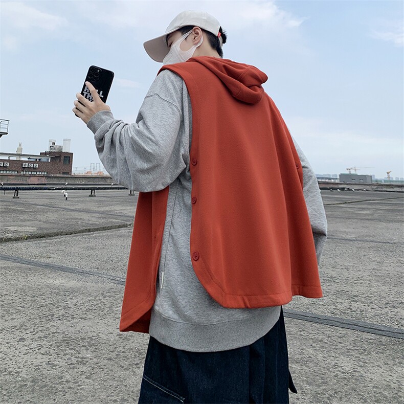 秋冬中性毛线马甲无袖背心休闲开衩情侣针织衫上衣外套H204/P50,男装背心/马甲,电商A221A