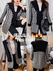 秋冬羊毛呢料西服外套图片