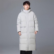 (网图)超长款羽绒服情侣同款加厚宽松休闲潮韩系313B-YJ985-P140，男装羽绒服，星座313B
