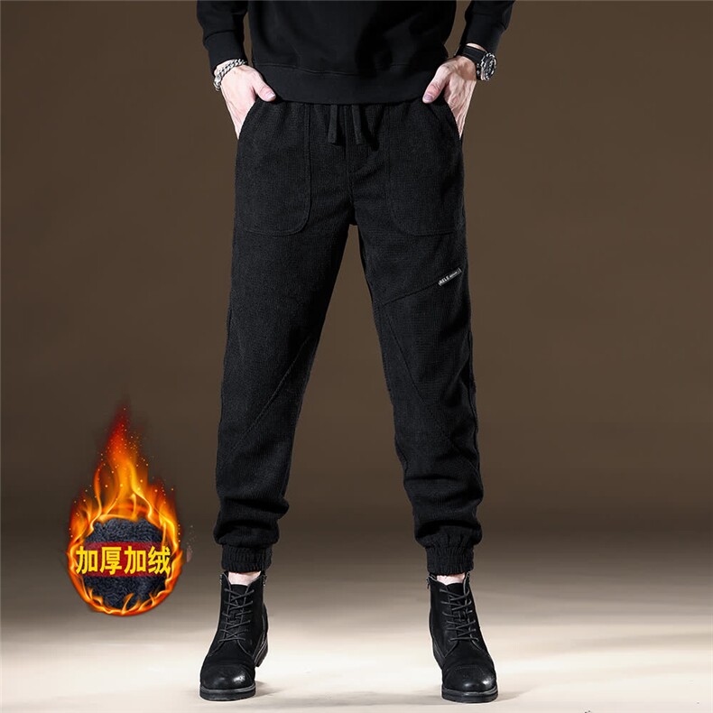 灯芯绒休闲裤男士春秋款潮牌大码秋季2026新款运动裤子束脚男裤潮，女装休闲裤，星座218-1（原230）
