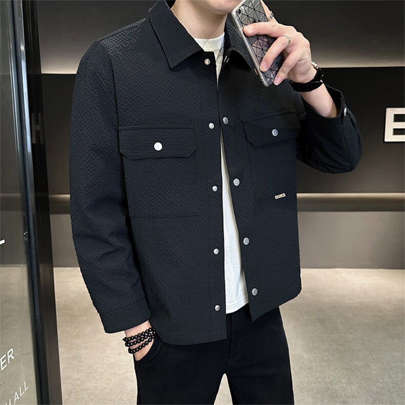 JK2505-P80秋冬新款大码翻领休闲外套夹克控129,男装夹克,星座109
