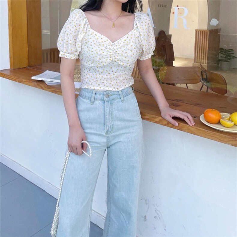 碎花后背打揽小衫,女装其它,欧尼蒂