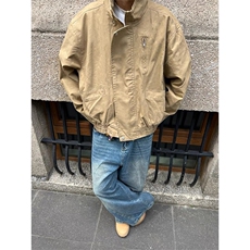 美式复古立领廓形飞行夹克男女巴恩风短款工装情侣外套JKK777，男装夹克，星座516A