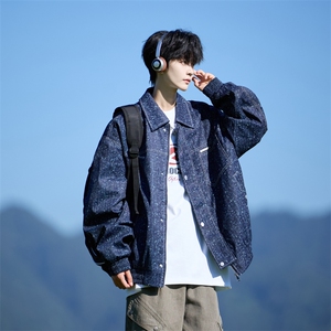 JK8867-P78 L-9XL2025秋冬新款大码翻领夹克外套 控138图片
