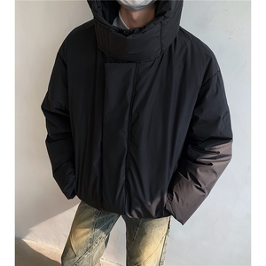 基础款工装棉服冬季情侣连帽宽松保暖外套休闲外套D387 P118图片
