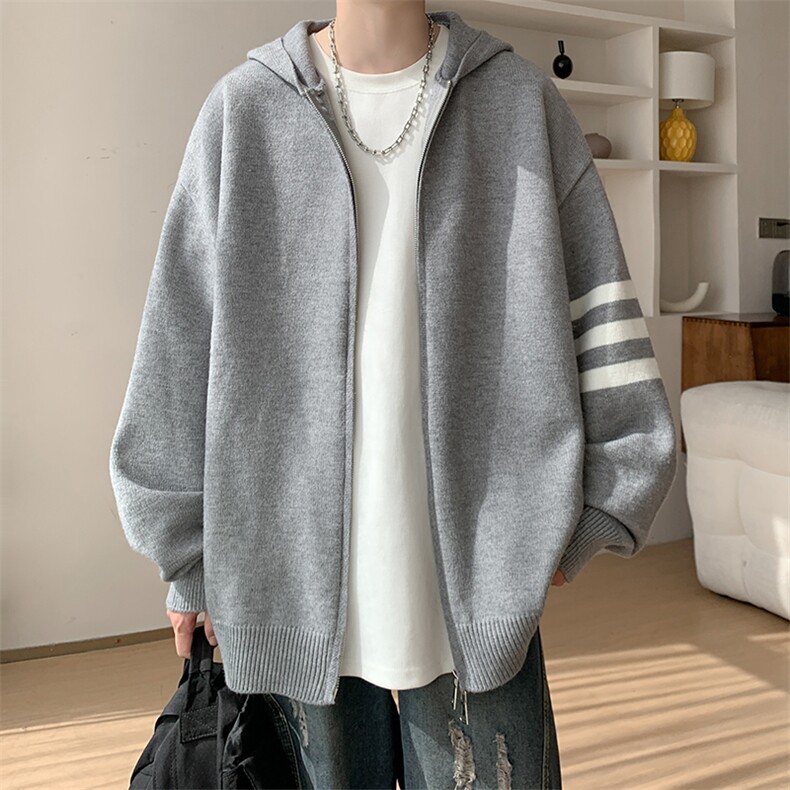 2025连帽双拉链毛衣A169MK2505P65控98，男装针织衫/毛衣，电商A169