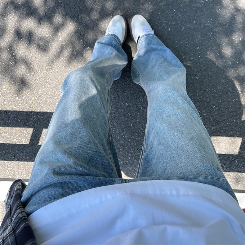 cleanfit弹力纯色修身直筒牛仔裤修身窄版直筒裤显瘦,男装牛仔裤,星座310A-4