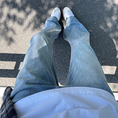cleanfit弹力纯色修身直筒牛仔裤修身窄版直筒裤显瘦，男装牛仔裤，星座310A-4
