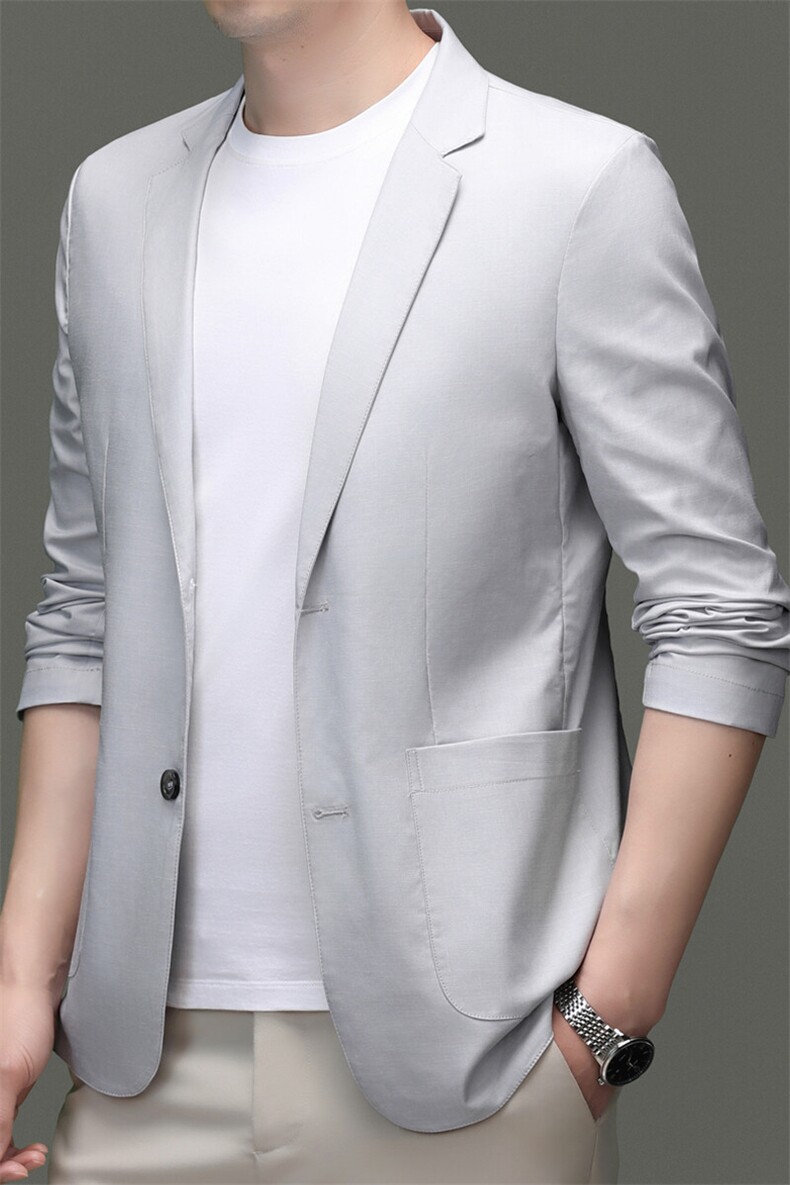 CR25123天丝莱赛尔休闲单西西装外套,男装西服,钱塘207-1
