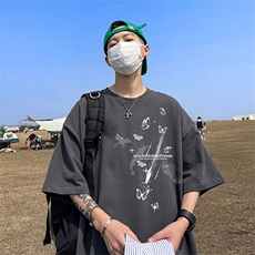 可设48小时发货支持抖音得物来样二开230克重磅美式短袖t恤MT342，男装T恤，电商A486-1