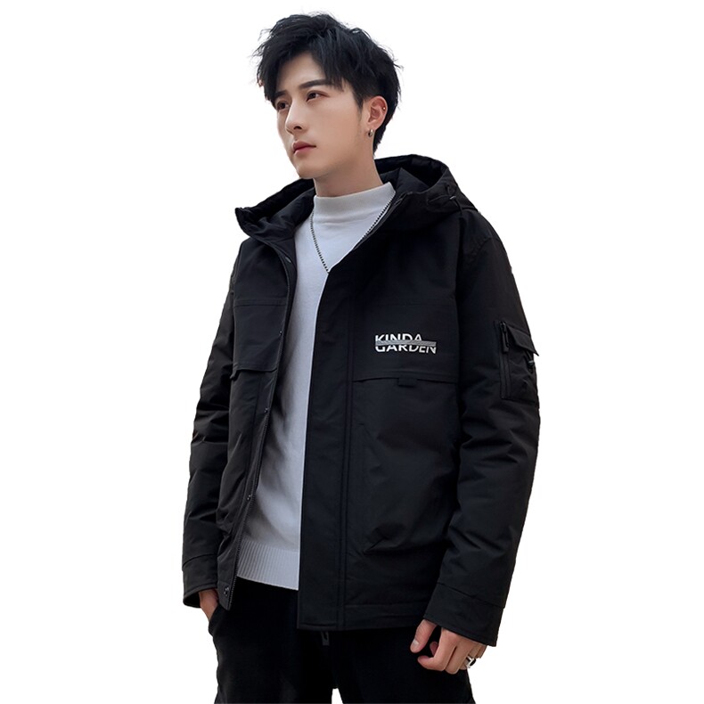 羽绒棉衣男中长款连帽羽绒服男含绒量80MY6606,男装棉衣,A067