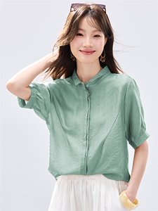 现货2026夏装新款修身透气舒适气质上衣女士衬衣图片