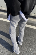 现货春款微喇复古弹力牛仔裤715-6-BK01P50（S-5XL），男装牛仔裤，星座715-6