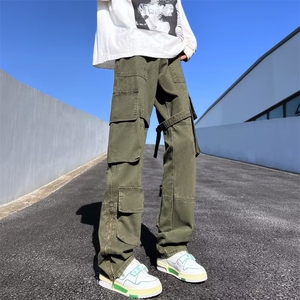 男春夏新款青少年时尚休闲裤纯拉链工装裤KD73P60图片
