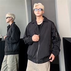 美式飞行员夹克男女春秋潮牌外套翻领短袖工装棒球服JK127-P55，男装T恤，电商C307