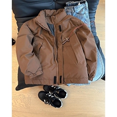 现货美式高街休闲夹克冬季立领纯色三防户外工装加厚棉服外套，男装夹克，电商A486