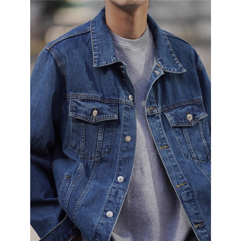 25新款新款纯色净版水洗牛仔港风休闲夹克上衣N606/P98148，男装夹克，星座202